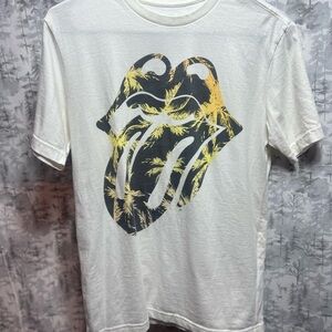 & Other Stories White Tee with Black and Yellow Graphic